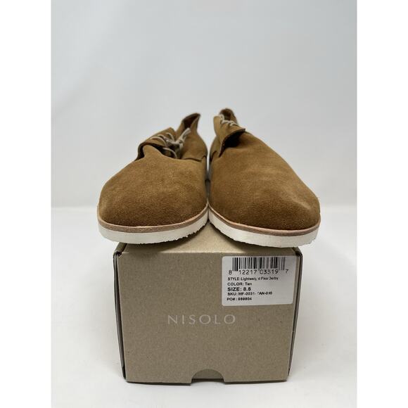 NISOLO Lightweight Flex Derby Shoe Men's 8.5 Dusty Rose Retail $130.00 - Picture 1 of 8